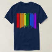 ミネアポリスミネソタLGBTQゲイプライドレインボースキル Tシャツ (デザイン正面)