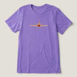 ミネアポリスミネソタMN飛行機ロゴ トライブレンドTシャツ