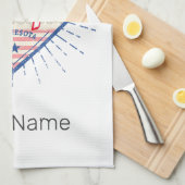 ミネアポリスミネソタUSAスカイライン統一された州 キッチンタオル (四つ折り)