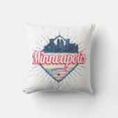 ミネアポリスミネソタUSAスカイライン統一された州 クッション (正面)