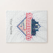 ミネアポリスミネソタUSAスカイライン統一された州 ジグソーパズル (横)