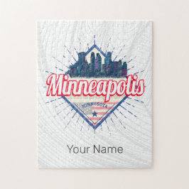 ミネアポリスミネソタUSAスカイライン統一された州 ジグソーパズル