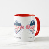 ミネアポリスミネソタUSAスカイライン統一された州 マグカップ (正面右)