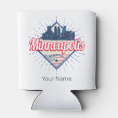 ミネアポリスミネソタUSAスカイライン統一された州 缶クーラー (裏面)