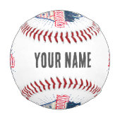 ミネアポリスミネソタUSAスカイライン統一された州 野球ボール (裏面)