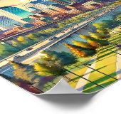 ミネアポリスミネソタUSA旅行の場所ウォータカラー ポスター (角)