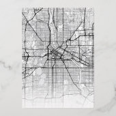 ミネアポリスラブロケーター |シティテーマ結婚の 箔招待状 (裏面)