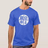 ミネアポリス国旗デザインブルーTシャツ Tシャツ (正面)