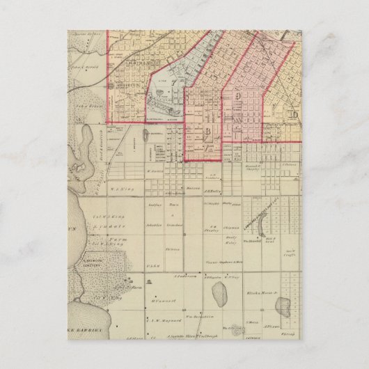 ミネアポリス市及び周辺の計画 ポストカード (正面)