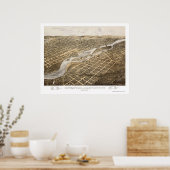 ミネアポリス&セントアンソニー， MNパノラママップ – 1867 ポスター (キッチン)