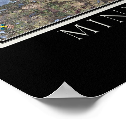 ミネアポリス – セントポールミネソタ衛星ポスター ポスター (角)