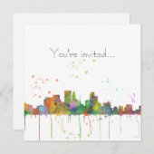ミネアポリス，ミネソタスカイライン-招待状 招待状 (正面/裏面)