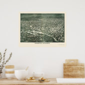 ミネアポリス， MNパノラママップ – 1879 ポスター (キッチン)