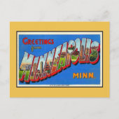 ミネアポリスMNからのヴィンテージの挨拶 ポストカード (正面)