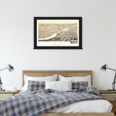 ミネアポリスMNパノラママップ（デジタル再生） キャンバスプリント (インサイチュ (寝室))