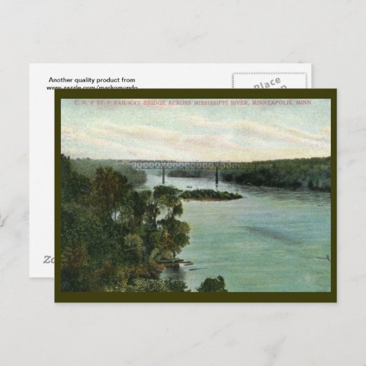 ミネアポリスMNヴィンテージ ポストカード (正面/裏面)