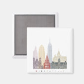 ミネアポリスV2スカイラインポスター マグネット (正面/裏面)