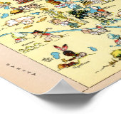 ミネソタおもしろいヴィンテージの地図 ポスター (角)