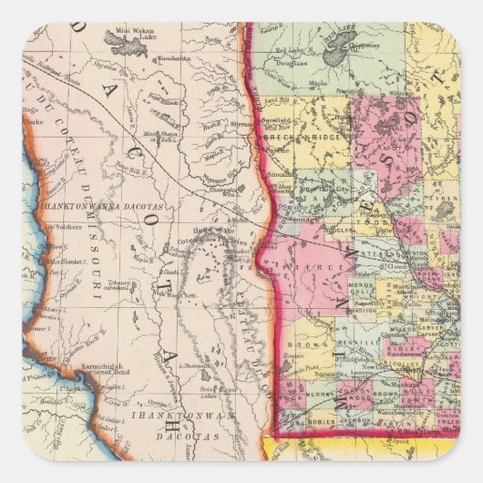 ミネソタおよびDacotah スクエアシール (正面)