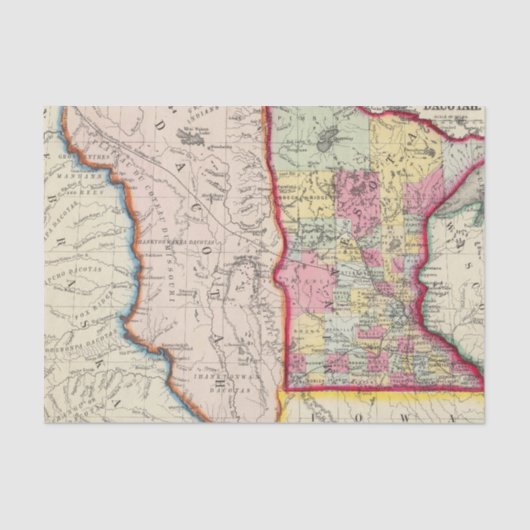 ミネソタおよびDacotah 薄葉紙 (正面)