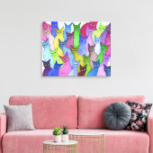 ミネソタお洒落ネコ キャンバスプリント (インサイチュ (リビング))