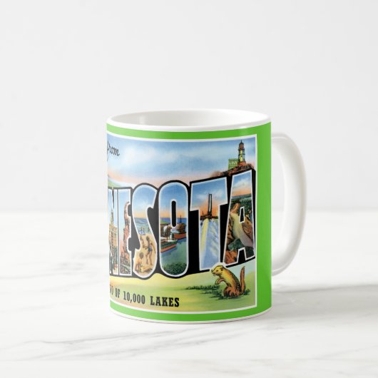 ミネソタからのご挨拶！ コーヒーマグカップ (正面右)