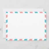 ミネソタからヨーロッパエアメール | 赤ちゃんシャワー 招待状 (裏面)