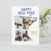 ミネソタから新年を迎え、4枚の写真を掲載 シーズンカード (スタンド正面)