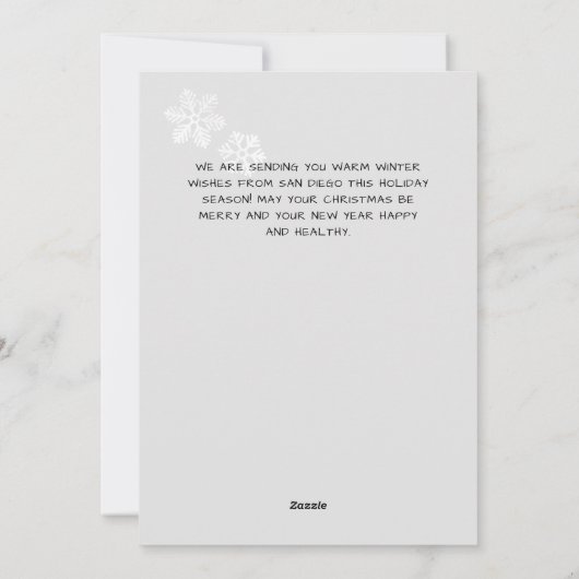 ミネソタから新年を迎え、4枚の写真を掲載 シーズンカード (裏面)