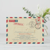 ミネソタとニューヨークエアメール | ブライダルシャワー 招待状 (スタンド正面)