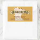 ミネソタのカット櫛蜂蜜の長方形ステッカー 長方形シール (バッグ)