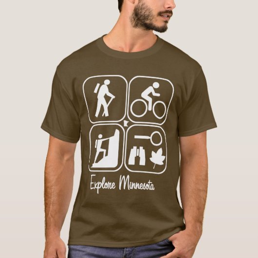 ミネソタのシンボルや象徴のワイシャツを探検して下さい Tシャツ (正面)