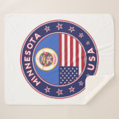 ミネソタのステッカー、電話ケース、バッグ、時計 シェルパブランケット (正面(横))