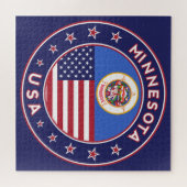 ミネソタのステッカー、電話ケース、バッグ、時計 ジグソーパズル (横)