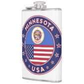 ミネソタのステッカー、電話ケース、バッグ、時計 フラスク (左)