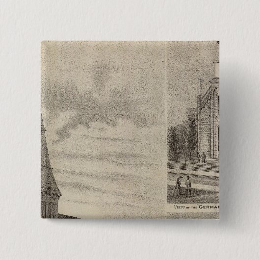 ミネソタのドイツカトリック教会の見解 缶バッジ (正面)