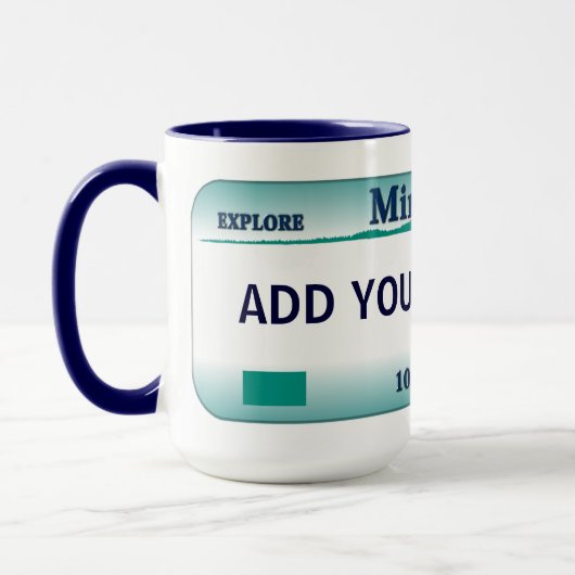 ミネソタのナンバープレートのマグ マグカップ (左)