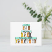 ミネソタのハッピーバースデー猫マンガ ポストカード (スタンド正面)