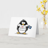 ミネソタのペンギン カード (黄色い花)