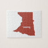 ミネソタのホームシルエット州マップ ジグソーパズル (横)