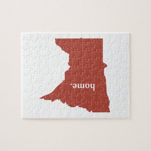 ミネソタのホームシルエット州マップ ジグソーパズル (横)