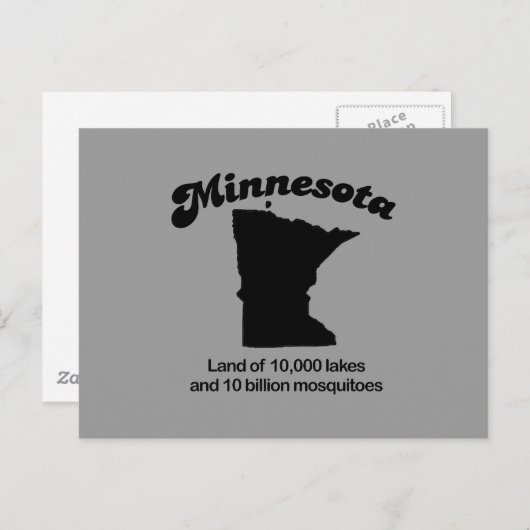 ミネソタのモットー – 10,000湖の土地 ポストカード (正面/裏面)