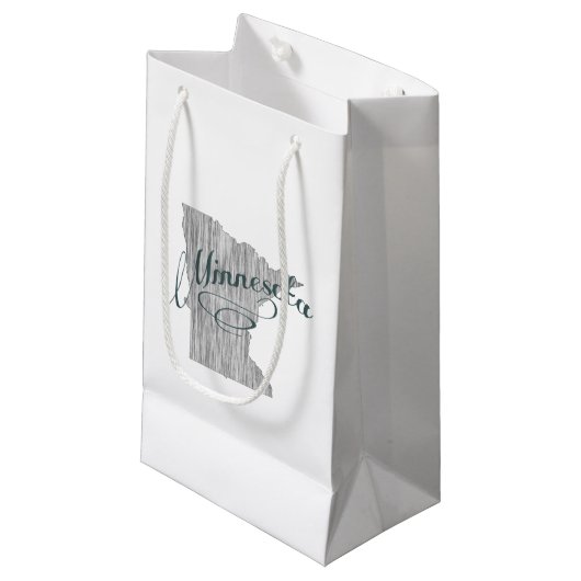 ミネソタのヴィンテージのタイポグラフィのギフトバッグ スモールペーパーバッグ (正面アングル)