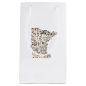 ミネソタのヴィンテージの写真の地図 スモールペーパーバッグ (正面)