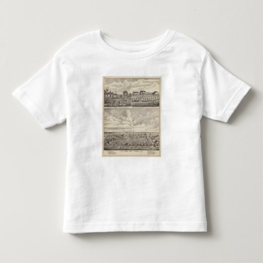 ミネソタの公園そして住宅の眺め トドラーTシャツ (正面)