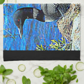 ミネソタの公有地の水潜り鳥 キッチンタオル (折り畳み)