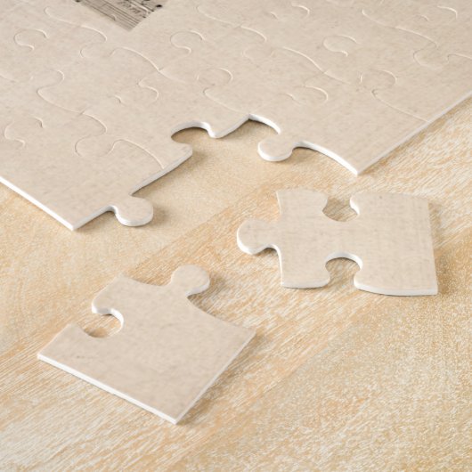 ミネソタの古い楽譜の地図 ジグソーパズル (側面)