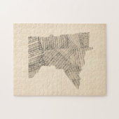 ミネソタの古い楽譜の地図 ジグソーパズル (横)