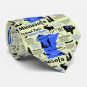 ミネソタの国立公園のインフォグラフィックの地図 ネクタイ (ロール)