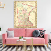 ミネソタの地図バイミッチェル キャンバスプリント (インサイチュ (リビング))